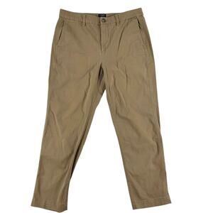 J.Crew High Rise Girlfriend Chino Pants Women’s Size 12 Khaki Tan Cotton